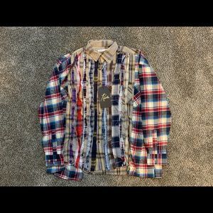 Needles Rebuild Ribbon Cut Flannel Shirt